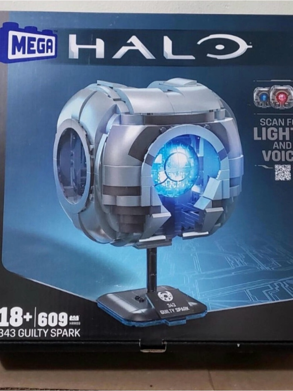 Mega Halo 343 Guilty Spark Collectible Buildable Figure - with lights and voice